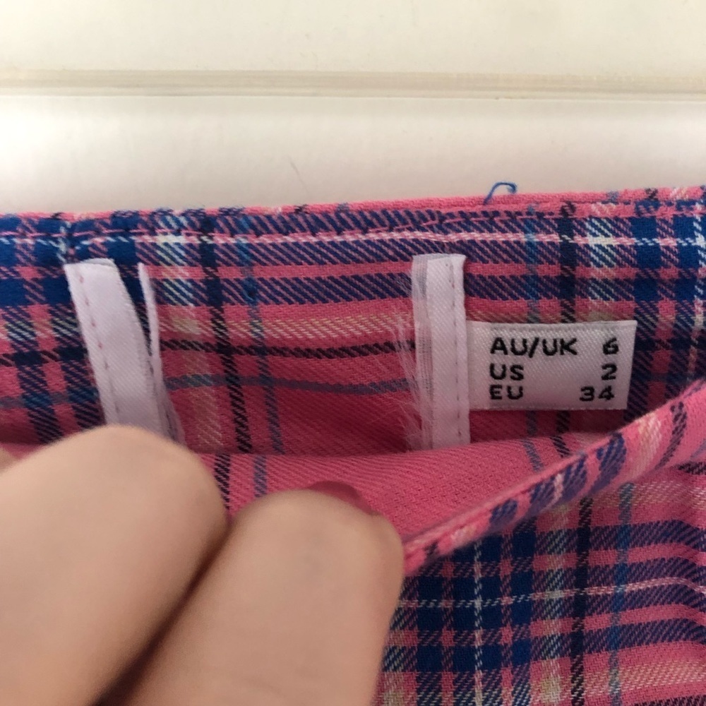 Princess Polly Pink Plaid Briggs Mini Skirt 2 - Picture 9 of 11